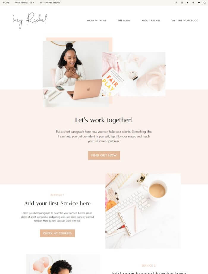 hey-Rachel-WordPress-theme-modern-feminine-blog-theme-Services-page-template